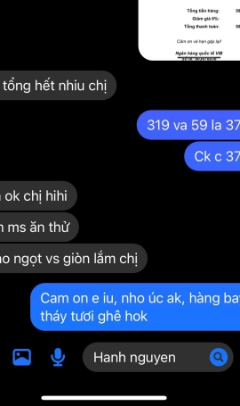 Chị Khách Feedback quá tuyệt vời 