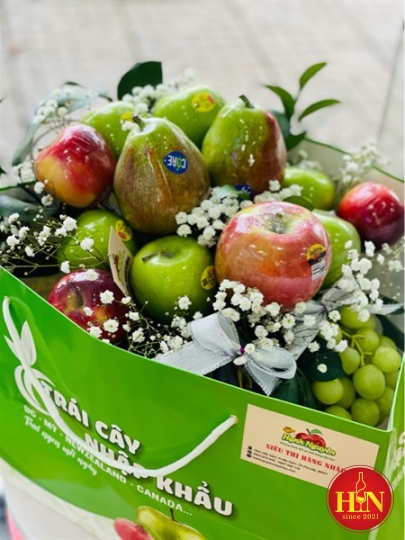 GIỎ QUÀ TRÁI CÂY NHẬP KHẨU- HOA TƯƠI- ĐÁM CƯỚI-GQ12 - GIỎ TRÁI CÂY CAO CẤP