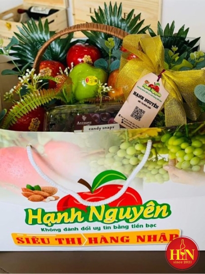 GIỎ TRÁI CÂY-HOA TƯƠI- BIẾU TẶNG-GQ28 - GIỎ TRÁI CÂY CAO CẤP