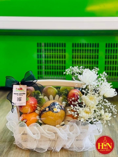 Giỏ Kính Viếng - Hoa Trắng