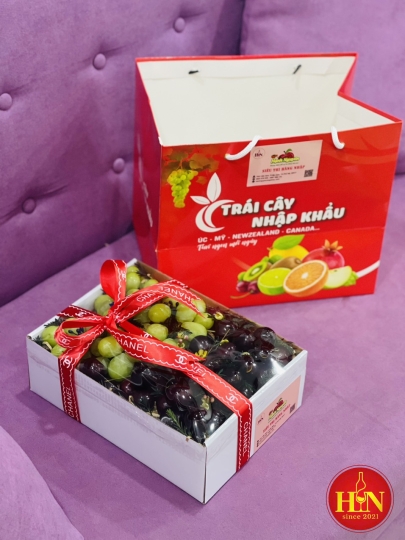 Sét Trái Cây Đẹp Nho Xanh- Cherry