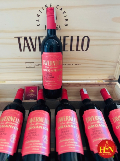Rượu Vang Ý Tavernello Organico Rosso Terre Siciliane