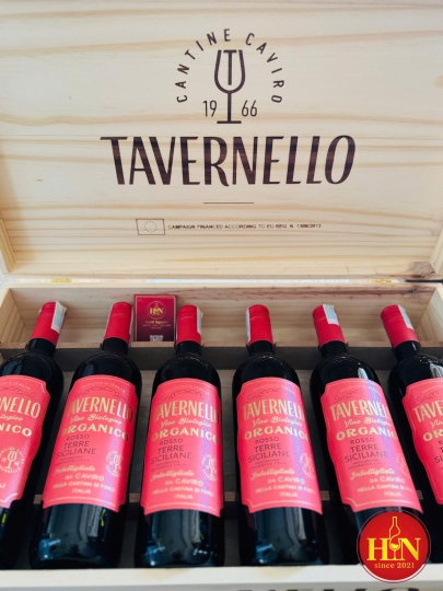 Rượu Vang Ý Tavernello Organico Rosso Terre Siciliane