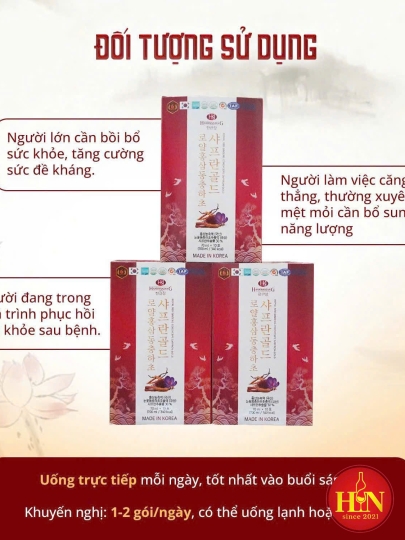 Nước Hồng Sâm Hoàng Gia Đông Trùng  Saffron Hàn Quốc 